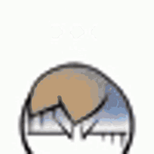 a cartoon of a person with a tear running down their face and a bird flying over their head .