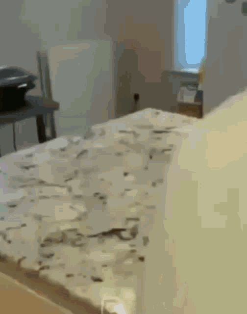 a mattress with a lot of dust on it