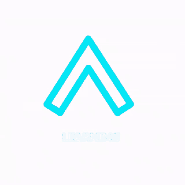 a blue triangle with the letter a in the corner