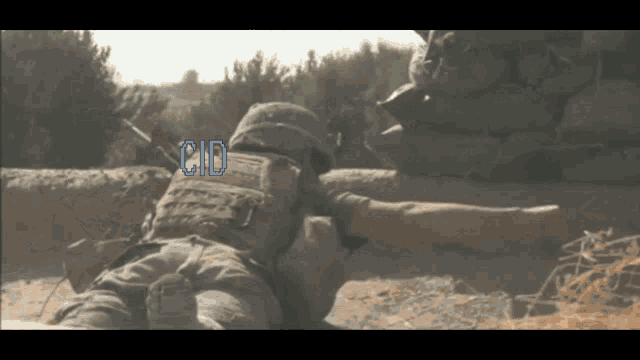 a soldier with the word cid on the bottom