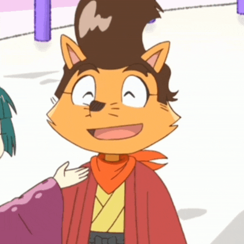 a close up of a cartoon character wearing a red jacket
