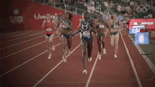 Running Athing Mu GIF - Running Athing Mu Usa Olympic Team GIFs