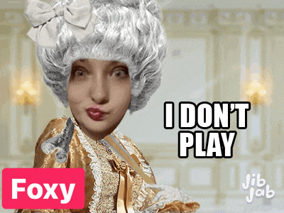 a woman in a wig says " i don t play "