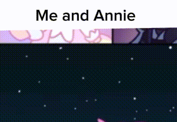 a screen shot of a cartoon with the words me and annie