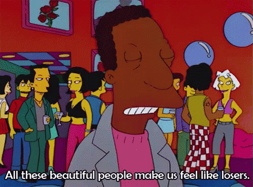 All These Beautiful People Make Us Feel Like Losers GIF - The Simpsons Beautiful People Losers GIFs