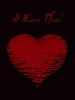 a red heart with the words " i love you " written on it