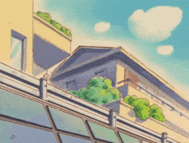 a cartoon drawing of a house with a balcony