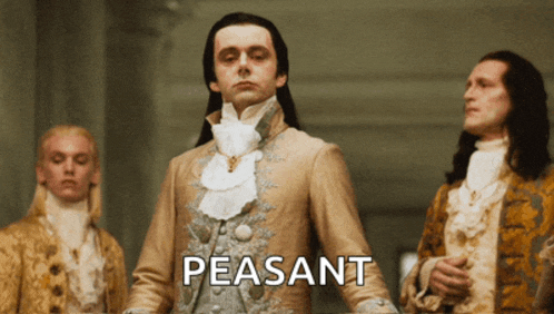 the word peasant that is on a picture of a man
