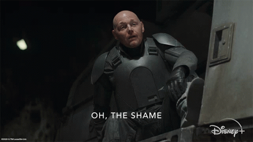 Oh The Shame Migs Mayfeld GIF - Oh The Shame Migs Mayfeld The Mandalorian GIFs