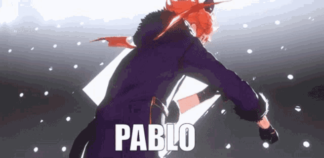 pablo is the name of the anime character in this video