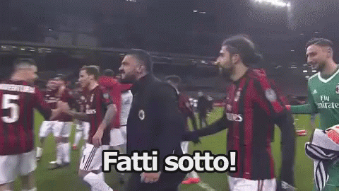 Fatti Sotto Vieni Gattuso Ringhio Milan Calcio GIF - Come On Bring It On Gattuso GIFs
