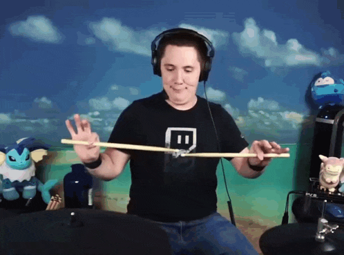 The8bitdrummer Sticks GIF - The8bitdrummer Sticks Up GIFs