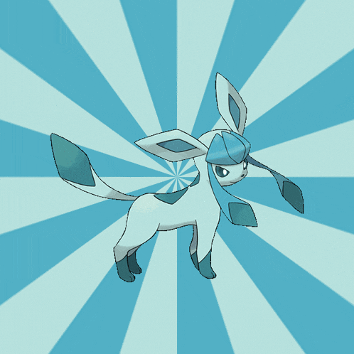 a cartoon of a pokemon with a blue background