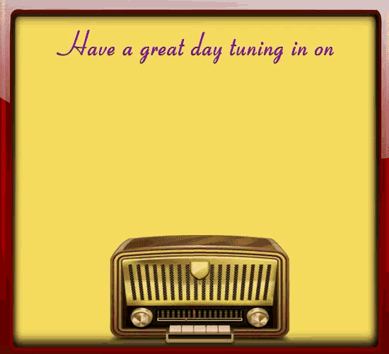 a national radio day greeting card with a radio on it