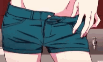 a cartoon of a person wearing shorts and a shirt