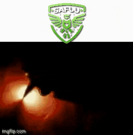 a close up of a person 's face with a safu logo on the bottom