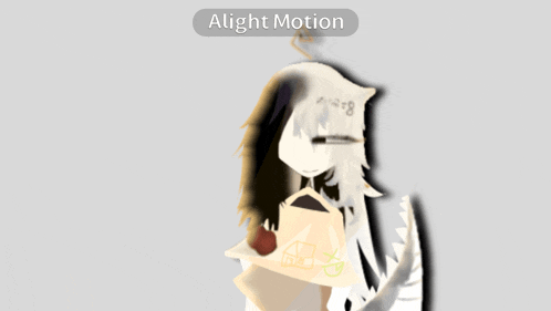 a drawing of a person with the words alight motion above them
