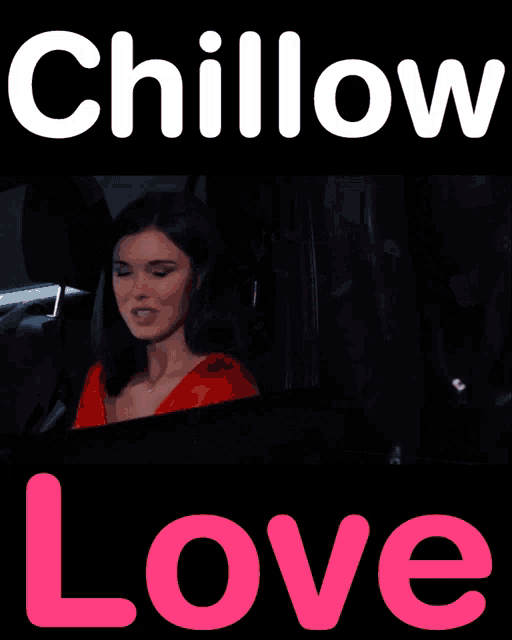 a poster for chillow love with a man and a woman in a car