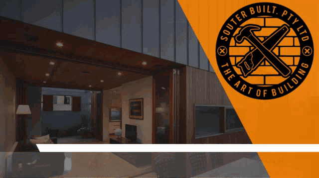 an ad for souther built pty ltd shows a house