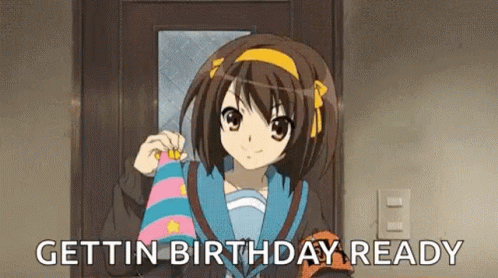 Anime Birthday Hat GIF - Anime Birthday Hat Happy GIFs