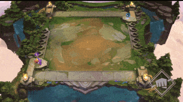 an animated image of a chess board with a hand icon on the bottom right