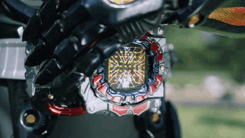 a close up of a toy that looks like a watch with a clock face on it