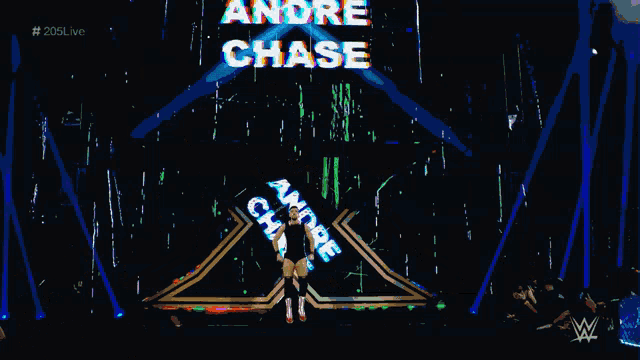 a wrestler named andre chase is on the stage