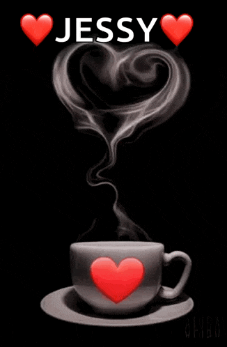 a cup of coffee with a red heart and the words good morning