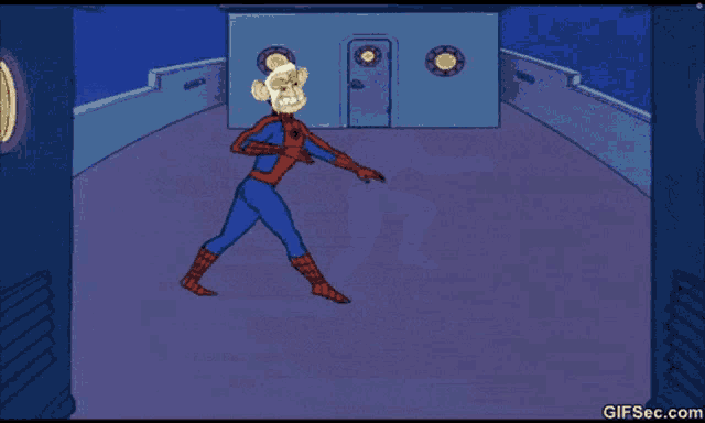 a cartoon of a man standing in front of a building with the website gifsec.com at the bottom of the screen