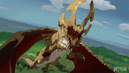 a picture of a dragon with the word netflix on the bottom right