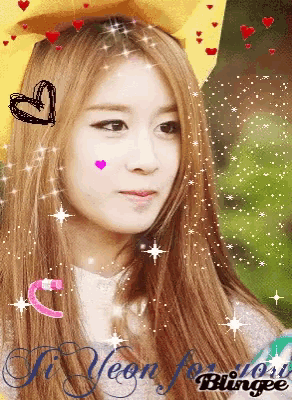 a picture of a girl with the name ji yeon on the bottom