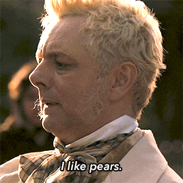 a man says i like pears while wearing a white jacket