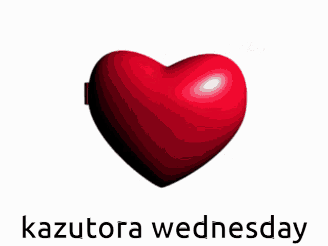 a kazutora wednesday sign with two hearts