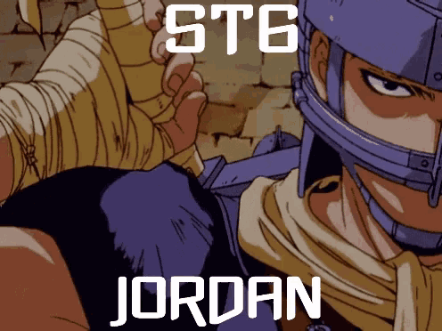 a picture of a man with bandages on his hands and the name jordan on the bottom