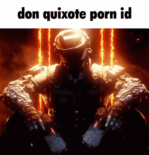a picture of a robot with the words don quixote porn id above it