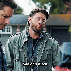 a man in a jacket says son of a bitch while standing next to another man