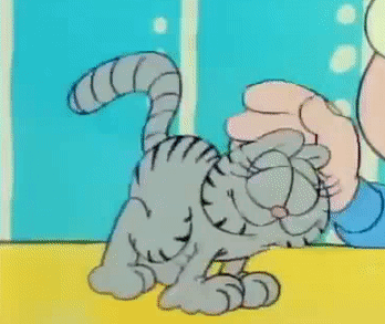 Nermal Garfield GIF - Nermal Garfield Petting Cat GIFs