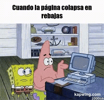 a cartoon of spongebob and patrick looking at a computer screen