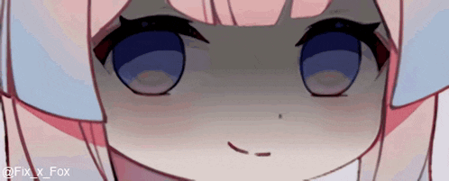 a close up of a girl 's face with a blue eye