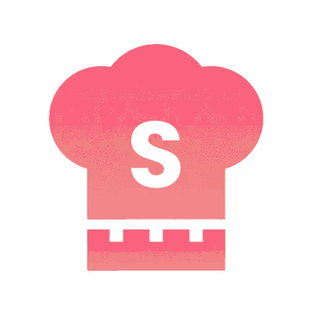 a chef 's hat with a letter s on it