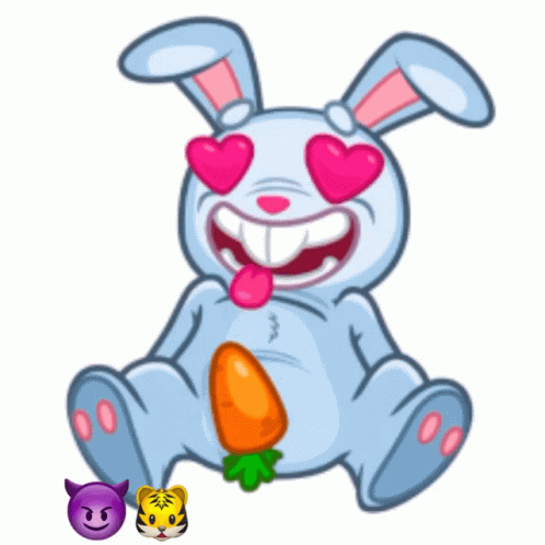 Bucky Bunny Silly Rabbit GIF - Bucky Bunny Silly Rabbit Heart Eyes GIFs