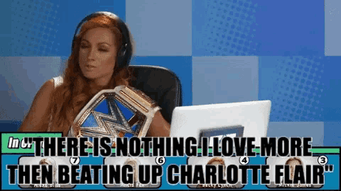 Becky Lynch Beating Up GIF