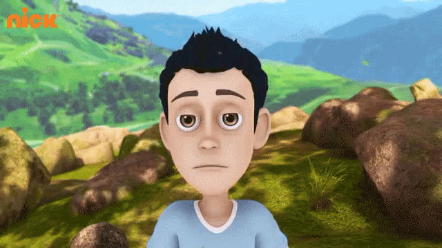 a cartoon character with the word nick on the bottom