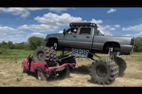 Monster Truck Destroy GIF - Monster Truck Destroy Driving GIFs