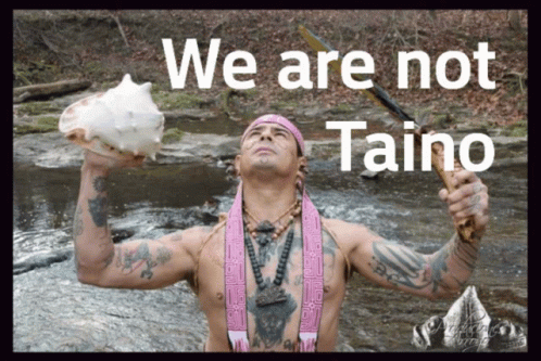 We Are Not Taino Barechested GIF - We Are Not Taino Barechested Explorer GIFs