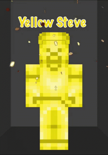 Yellow Steve Gold Steve GIF - Yellow Steve Gold Steve Gold Herobrine GIFs