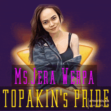 a picture of a woman with the words topakin 's pride