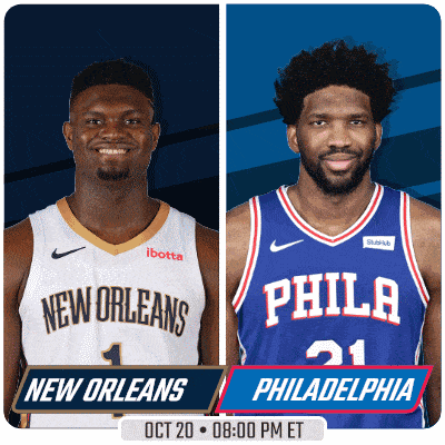 a new orleans and philadelphia basketball game is scheduled for oct 20