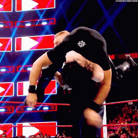Brock Lesnar Seth Rollins GIF - Brock Lesnar Seth Rollins F5 GIFs