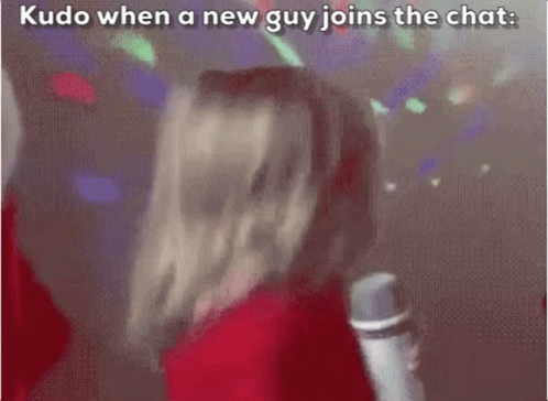 Kudo When A New Guy Joins The Chat GIF - Kudo When A New Guy Joins The Chat Cute GIFs